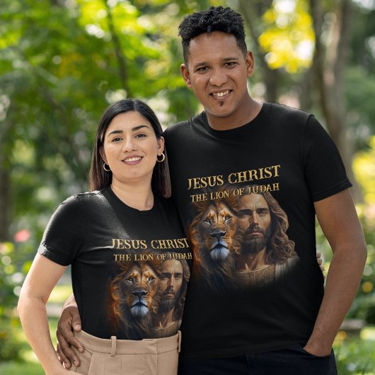 Aangepaste T-shirt Jezus Christus De Leeuw van Jud