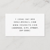 Aangepaste taart Design Pastry Chef Decorator Eleg Visitekaartje (Achterkant)