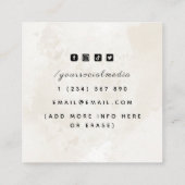 Aangepaste taart ontwerp Marmeren sociale media El Vierkante Visitekaartje (Achterkant)