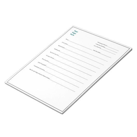 Aangepaste taartdecorator Afspraakformulier Aangep Notitieblok (Schuin)