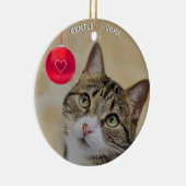 Aangepaste Tabby Kat Foto Keramisch Ornament (Rechts)
