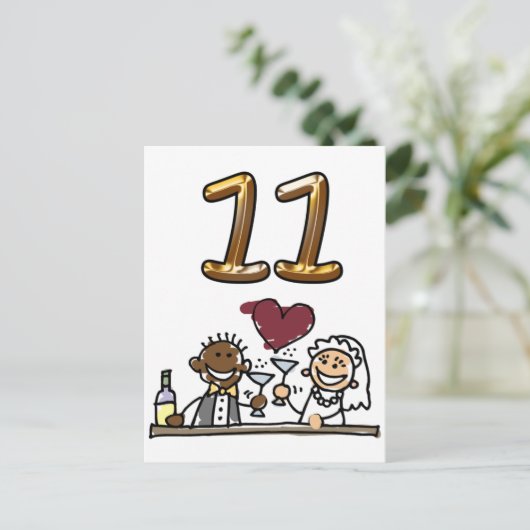 Aangepaste tabel nummer 11 Briefkaarten (Staand voorkant)