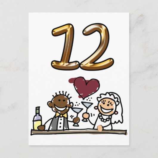 Aangepaste tabel nummer 12 Briefkaarten (Voorkant)