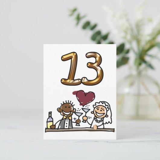 Aangepaste tabel nummer 13 Briefkaarten (Staand voorkant)