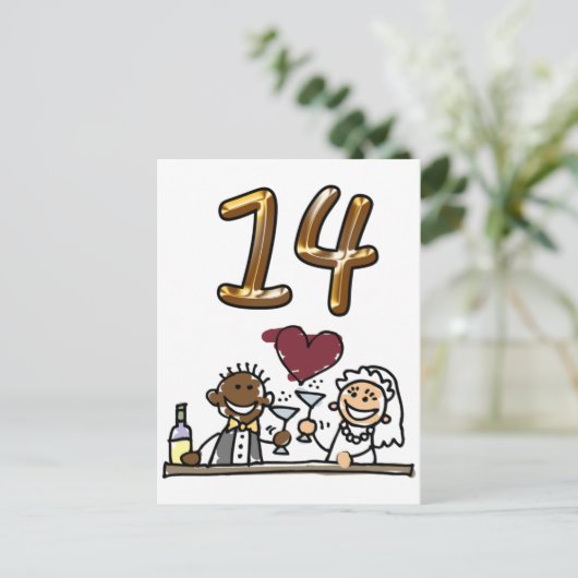 Aangepaste tabel nummer 14 Briefkaarten (Staand voorkant)