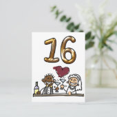 Aangepaste tabel nummer 16 Briefkaarten (Staand voorkant)