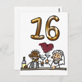 Aangepaste tabel nummer 16 Briefkaarten (Voorkant / Achterkant)