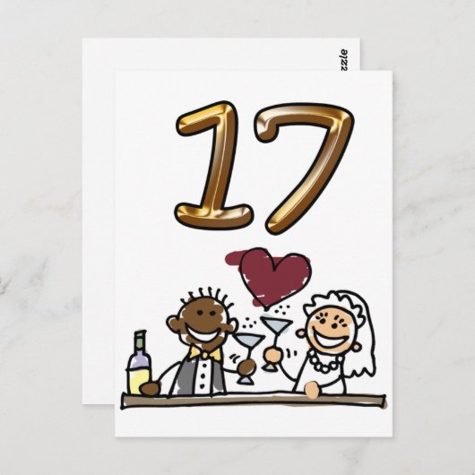 Aangepaste tabel nummer 17 Briefkaarten (Voorkant / Achterkant)