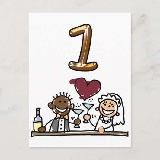 Aangepaste tabel nummer 1 Briefkaarten (Voorkant)