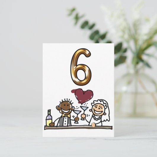 Aangepaste tabel nummer 6 Briefkaarten (Staand voorkant)