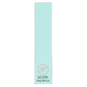 Aangepaste tabel runner met uw Logo en tekst Korte Tafelloper (Voorkant)