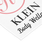 Aangepaste tabel runner met uw Logo en tekst Korte Tafelloper (Hoek)