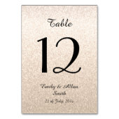 Aangepaste tabelkaarten met nummer kaart (Voorkant)