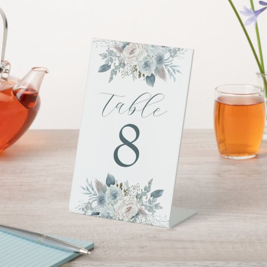 Aangepaste tabelnummers (4"x6") reclamebord met voetstuk (Insitu)