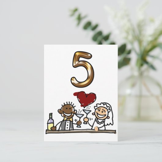 Aangepaste tabelnummers Briefkaarten (Staand voorkant)