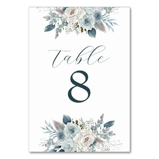 Aangepaste tabelnummers kaart (Achterkant)