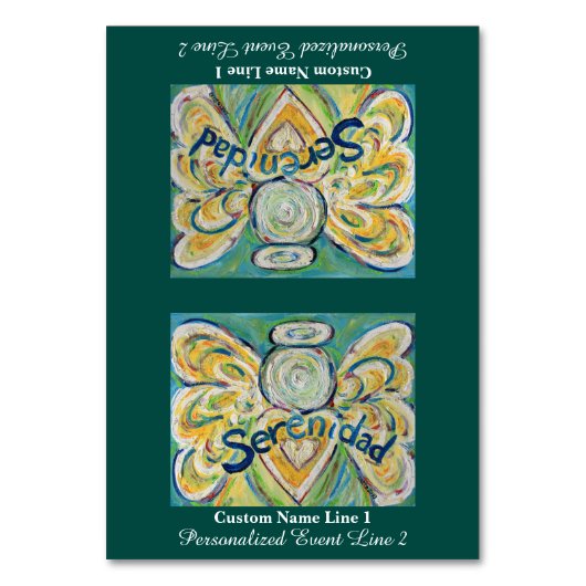 Aangepaste tabeltenten voor Serenidad Word Angel Kaart (Voorkant)