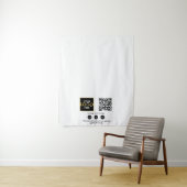 Aangepaste Table Runner Banner Business Logo QR-co Wandkleed (In situ)