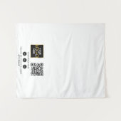 Aangepaste Table Runner Banner Business Logo QR-co Wandkleed (Voorkant (horizontaal))