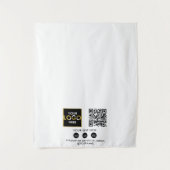 Aangepaste Table Runner Banner Business Logo QR-co Wandkleed (Voorkant)