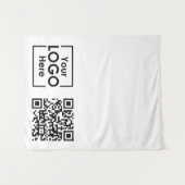 Aangepaste Table Runner Banner Business Logo QR-co Wandkleed (Voorkant (horizontaal))