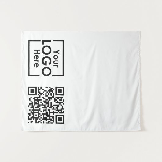 Aangepaste Table Runner Banner Business Logo QR-co Wandkleed (Voorkant (horizontaal))