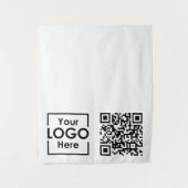Aangepaste Table Runner Banner Business Logo QR-co Wandkleed (Voorkant)