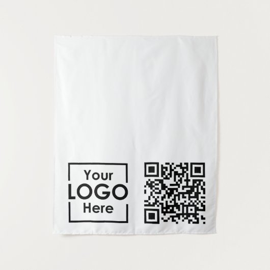 Aangepaste Table Runner Banner Business Logo QR-co Wandkleed (Voorkant)