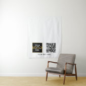 Aangepaste Table Runner Banner Business Logo QR-co Wandkleed (In situ)