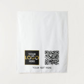 Aangepaste Table Runner Banner Business Logo QR-co Wandkleed (Voorkant)