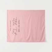 Aangepaste Table Runner Banner Modern Script Roze Wandkleed (Voorkant (horizontaal))