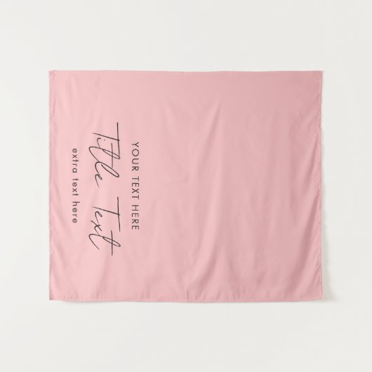Aangepaste Table Runner Banner Modern Script Roze Wandkleed (Voorkant (horizontaal))