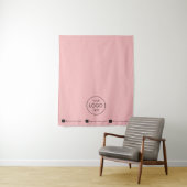 Aangepaste Table Runner Banner Roze Business Logo Wandkleed (In situ)
