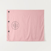 Aangepaste Table Runner Banner Roze Business Logo Wandkleed (Voorkant (horizontaal))