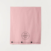 Aangepaste Table Runner Banner Roze Business Logo Wandkleed (Voorkant)