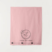 Aangepaste Table Runner Banner Roze Social Media P Wandkleed (Voorkant)