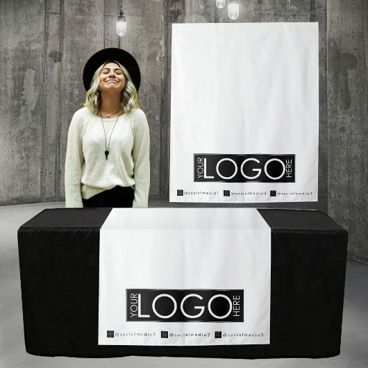 Aangepaste Table Runner Banner voor Evenementen Wi Wandkleed