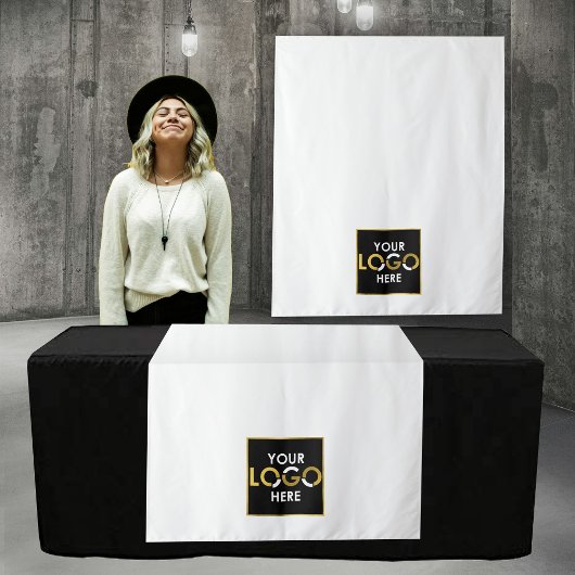 Aangepaste Table Runner Banner Zakelijke Logo even Wandkleed