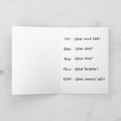 Aangepaste Tae Kwon Do Princess Party Uitnodiginge (Binnen)