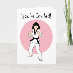 Aangepaste Tae Kwon Do Princess Party Uitnodiginge
