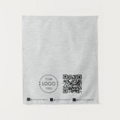Aangepaste Tafel Runner Banner Linnen Zakelijke QR Wandkleed (Voorkant)