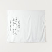 Aangepaste Tafel Runner Banner Moderne Script Teks Wandkleed (Voorkant (horizontaal))