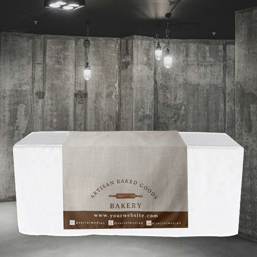 Aangepaste Tafel Runner Logo Markt Stalletje Uitha Wandkleed