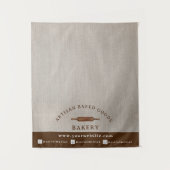 Aangepaste Tafel Runner Logo Markt Stalletje Uitha Wandkleed (Voorkant)