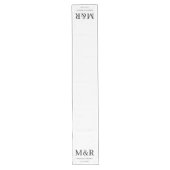 Aangepaste Tafel Runner met Monogram voor Huwelijk Lange Tafelloper (Voorkant)