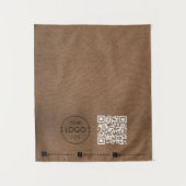Aangepaste tafelbanner met linnen uitstraling en Q Wandkleed (Voorkant)