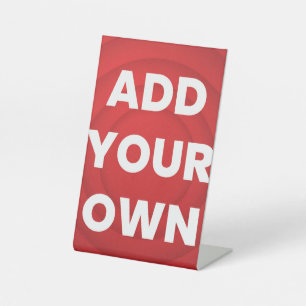 Aangepaste tafelblad en trouwborden   elegant reclamebord met voetstuk