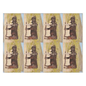 Aangepaste tafelkledij "Bruine koeien in Chrome" Tafelkleed (Voorkant (Horizontaal))