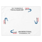 Aangepaste tafelkleed met uw Logo en tekst (Voorkant (Horizontaal))