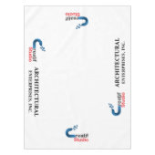 Aangepaste tafelkleed met uw Logo en tekst (Voorkant)